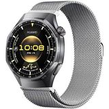 Dexmon Huawei Watch Gt Gt2 GT2E Gt3 Gt4 Gt 5 Gt6 Pro Se Elite 46MM Uyumlu 22MM Metal Hasır Paslanmaz Kordon - Gümüş