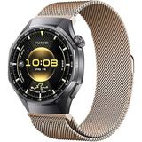 Dexmon Huawei Watch Gt Gt2 GT2E Gt3 Gt4 Gt 5 Gt6 Pro Se Elite 46MM Uyumlu 22MM Metal Hasır Paslanmaz Kordon - Rose Gold
