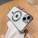 Dexmon iPhone 14 (6.1 Inç) Kılıf Magsafe Şarj Özellikli Kamera ve Lens Korumalı Esnek Silikon Dempre Case - Gümüş Gri