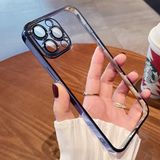 Dexmon iPhone 14 Pro Kılıf Lens ve Hoparlör Toz Koruma Filtreli Sert Ultra Ince Kenarları Renkli Arkası Sararmaz Şeffaf - Sierra Mavisi