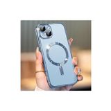 Dexmon iPhone 15 İle Uyumlu Kılıf Kamera Lens ve Hoparlör Toz Korumalı Magsafe İle Uyumlu Esnek Silikon, Mavi