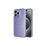Dexmon iPhone 15 Pro Max İle Uyumlu Simli Parlak 3D Kamera Korumalı Darbe Emici Lüx Kapak Kılıf, Mor