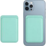 Dexmon iPhone 17 / 16 / 15 / 14 / 13 / 12 Telefon ve Kılıf Arkası Magsafe Pu Deri Kartlık Cüzdan Tüm Modellerle Uyumlu - Turkuaz