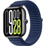 Dexmon Redmi Watch 4/5/6 - 6 Active / 6 Lite - Smart Band 10 Band 9 Pro/ 8 Pro Uyumlu Hasır Örgü Ince Kumaş Cırtlı Kordon Kayış - Redmi Watch 4/5/6 - Smart Band 10 Band 8 9 10 Pro - Lacivert