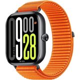 Dexmon Redmi Watch 4/5/6 - 6 Active / 6 Lite - Smart Band 10 Band 9 Pro/ 8 Pro Uyumlu Hasır Örgü Ince Kumaş Cırtlı Kordon Kayış - Redmi Watch 4/5/6 - Smart Band 10 Band 8 9 10 Pro - Turuncu