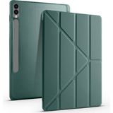 Dexmon Samsung Galaxy Tab S9 Plus / S9 Fe Plus Uyumlu Zore Tri Folding Kalem Bölmeli Standlı Tablet Kılıfı - Haki