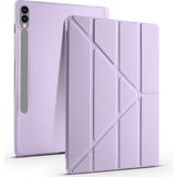 Dexmon Samsung Galaxy Tab S9 Plus / S9 Fe Plus Uyumlu Zore Tri Folding Kalem Bölmeli Standlı Tablet Kılıfı - Lila
