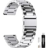 Dexmon Samsung Galaxy Watch 4/5/6/7/fe/40/40/44 Classic 42/43/46/47MM Uyumlu 20MM Metal Paslanmaz Çelik Kordon - Samsung 20mm - Gümüş