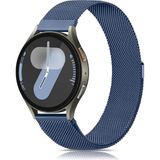 Dexmon Samsung Galaxy Watch 4/5/6/7/fe/40/44 Classic 42/43/46/47MM Uyumlu 20MM Metal Hasır Paslanmaz Kordon - Lacivert