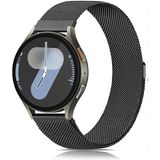 Dexmon Samsung Galaxy Watch 4/5/6/7/fe/40/44 Classic 42/43/46/47MM Uyumlu 20MM Metal Hasır Paslanmaz Kordon - Siyah