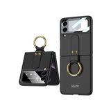 Dexmon Samsung İle Uyumlu Galaxy Z Flip 3 Kılıf Ringfold Soft Slim Case, Siyah