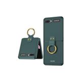 Dexmon Samsung İle Uyumlu Galaxy Z Flip Kılıf Ringfold Case, Koyu Yeşil