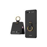 Dexmon Samsung İle Uyumlu Galaxy Z Flip Kılıf Ringfold Case, Siyah