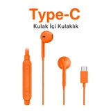 Dexmon Type-C Tüm Modeller ile Uyumlu Premium Kablolu Mikrofonlu Kulak İçi Kulaklık