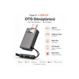 Dexmon Type-C USB 3.0 Otg Dönüştürücü Adaptör 5gbps Hızlı Veri Aktarımı Tak Çalıştır Telefon Tablet Laptop USB Bellek Klavye Mouse Uyumlu