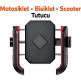 Dexmon Universal 4,7 - 7,2 Inç Motosiklet Telefon Tutucu Atv Bisiklet Scooter Uyumlu 360 Derece Dönebilen Gidon Tutucu - Model 1