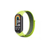 Dexmon Xiaomi İle Uyumlu Mi Band 8 Mi Band 9 Uyumlu Hasır Örgü Kordon Kayış Bileklik, Neon Yeşil
