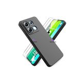 Dexmon Xiaomi İle Uyumlu Redmi Note 13 Pro 4G Uyumlu Ekran Koruyucu + Kılıf İçi Kadife 3D Kamera KorumaIı Kapak, Siyah