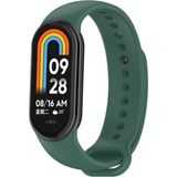 Dexmon Xiaomi Mi Band 8 Mi Band 9 Uyumlu Akıllı Bileklik Silikon Kordon Kayış - Yeşil