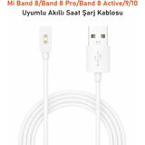 Dexmon Xiaomi Mi Band 8/band 8 Pro/band 8 Active/band 9/band 10 Uyumlu Akıllı Saat USB Şarj Aleti Kablosu - Beyaz