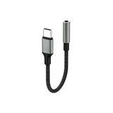 Dexmon Yüksek Kalite Tak Çalıştır Type-c To Aux 3.5mm Kulaklık Jak Dönüştürücü Kırılmaz Hasır Örgü Kablo