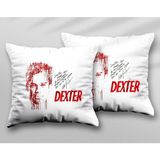Dexter Yabancı Dizi Iki Adet Iki Tarafı Baskılı Yıkanabilir Yastık Kırlent Kılıfı - Krem - 43x43