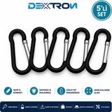 Dextron Çok Amaçlı Mini Karabina Kanca Seti Çanta Matara Anahtarlık Kamp ve Seyahat Aksesuarı - 5'li Set