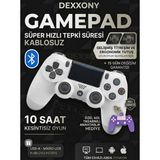 Dexxony Beyaz Premium PlayStation4 / Ps4 ve Ps3 Uyumlu Kablosuz Oyun Kolu Bluetooth Gamepad