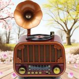 Dexxony Dcx-13 Nostaljik Kahverengi Radyo Yeni Nesil Nostaljik Ahşap Görünümlü Radyo | Bluetooth Hoparlör | Usb-Sd Kart Mp3 Çalar | 3 Band Fm/am/sw Şarjlı Müzik Kutusu - Koyu Kahverengi