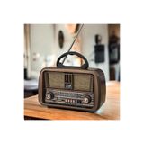 Dexxony Dx-68 Nostaljik Ahşap Radyo Bluetooth Hoparlör - Şarjlı ve Elektrikli FM/USB/SD Müzik Kutusu