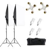 Deyatech 2'li Duylu 50X70 Softbox 20 Watt Lamba - Siyah