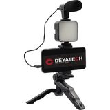 Deyatech LED Ay-49 Youtuber Set Video Çekimi Tiktok Videomaking Işık - Siyah