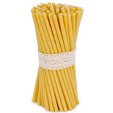 DEYBBY Balmumu Kilisesi Dua Mumları - 40 Adet Balmumu Mumları - 7" İnce Balmumu Mumları - Doğum Günü, Pasta, Akşam Yemeği, Hanuka, Ev, Noel için Damlamasız ve Dumansız Balmumu Konik Mumlar