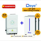 Deye LV 48 V 8 KW On-Grid Hibrit Monofaze Paketi