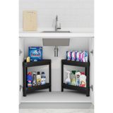 Deyhome 2 Katlı Üçgen Köşe Rafı – Banyo Duş Köşe Raf Ünitesi, Şık ve Pratik Köşe Düzenleyici Organizer 2 Adet