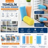 Deyhome 3 Adet Temizlik Toz Alma Süngeri | Nemli Kullanımlı Yeniden Kullanılabilir Sihirli Temizlik Süngeri | Panjur, Cam, Ray Temizleyici - Mix Color