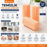 Deyhome 3 Adet Temizlik Toz Alma Süngeri | Nemli Kullanımlı Yeniden Kullanılabilir Sihirli Temizlik Süngeri | Panjur, Cam, Ray Temizleyici - Turucu