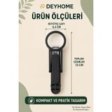 Deyhome 3X Büyüteçli Paslanmaz Çelik Tırnak Makası, Törpülü ve Sıçrama Önleyici, Rahat Tutuşlu Siyah