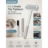 Deyhome 4'ü 1 Arada Tüy Toplayıcı Kedi Köpek Tüy Temizleyici Fırça | Koltuk, Halı, Kıyafet ve Araç Içi Tüy Alıcı - Çok Renkli