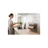 Deyhome 8li Baharat Takımı Stantlı Kaşıklı Döner Kapaklı Yapışkanlı Duvara Monte Edilebilir Baharatlık Seti