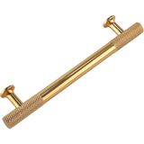 Deyhome Alüminyum Metal Altın Sarısı T Bar (Tırtıklı Çubuk) Kulp Mobilya Mutfak Çekmece Kapak Kulbu - 128mm