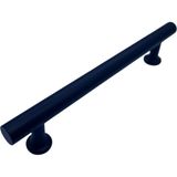 Deyhome Çekmece Kapak Kulbu Alüminyum Metal Siyah Boya T Bar ( Düz Çubuk) Kulp Mobilya Mutfak - Mat Siyah - 128mm