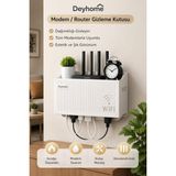 Deyhome Modem Gizleme Kutusu, Wi-Fi Router Saklama Kapağı, Pleksi Malzeme, Duvara Monte, Kablo Dü - Çok Renkli