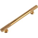 Deyhome Mutfak Çekmece Kapak Kulbu Alüminyum Metal Altın Sarısı T Bar (Tırtıklı Çubuk) Kulp Mobilya - 192mm