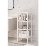 Deyhome Ombeg 4 Katlı Modüler Raf – Banyo, Mutfak, Balkon, Salon ve Bahçe Düzenleyici - Beyaz