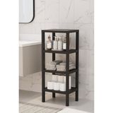 Deyhome Ombeg 4 Katlı Modüler Raf – Banyo, Mutfak, Balkon, Salon ve Bahçe Düzenleyici - Siyah