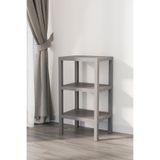 Deyhome Ombeg Vesken Düz 3 Katlı Raf Dekoratif Plastik Çok Amaçlı Banyo Düzenleyici, Saksılık ve Kitaplık Organizer (Antrasit Gri-3631)
