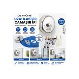 DEYHOME Paslanmaz Çelik Geri Çekilebilir Çamaşır İpi – 2.8 Metre Duvara Monte Çamaşır Kurutma Askısı | Banyo, Balkon ve Çamaşır Odası İçin