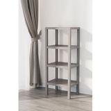 Deyhome Renkli 4 Katlı Raf Ünitesi Çok Amaçlı Organizer Raf, Banyo Mutfak Balkon Salon Düzenleyici (Gri)