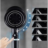 Deyhome Turbo Fan Pervaneli 5 Fonksiyonlu Star Stop Su Tasarruflu Duş Başlığı Siyah